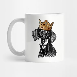 German Pinscher Dog King Queen Wearing Crown Mug